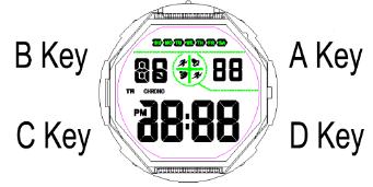 SKMEI 1616 digital watch button