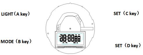 SKMEI 1617 dual time watch button