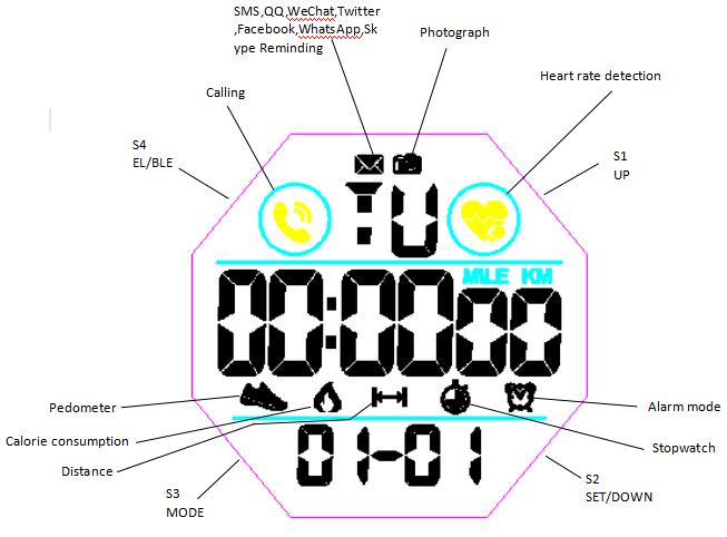 SKMEI 1746 Bluetooth Watch Manual