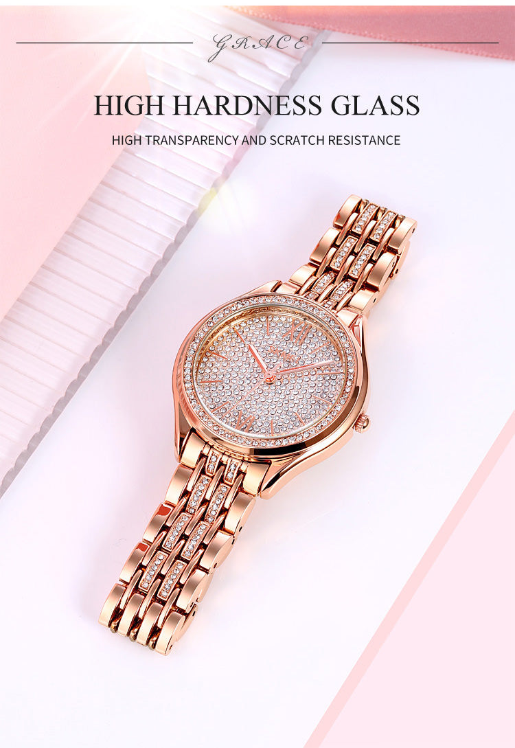 SKMEI 2030 Temperamento Reloj de joyería con diamantes de imitación para mujer