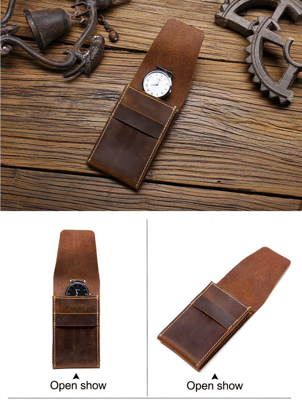 Genuine Leather Single Watch Case for Women