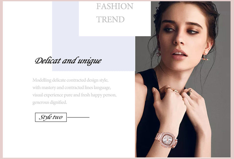 GEDI 3200 Digital Quartz Watches for Women w/ Diamond Case
