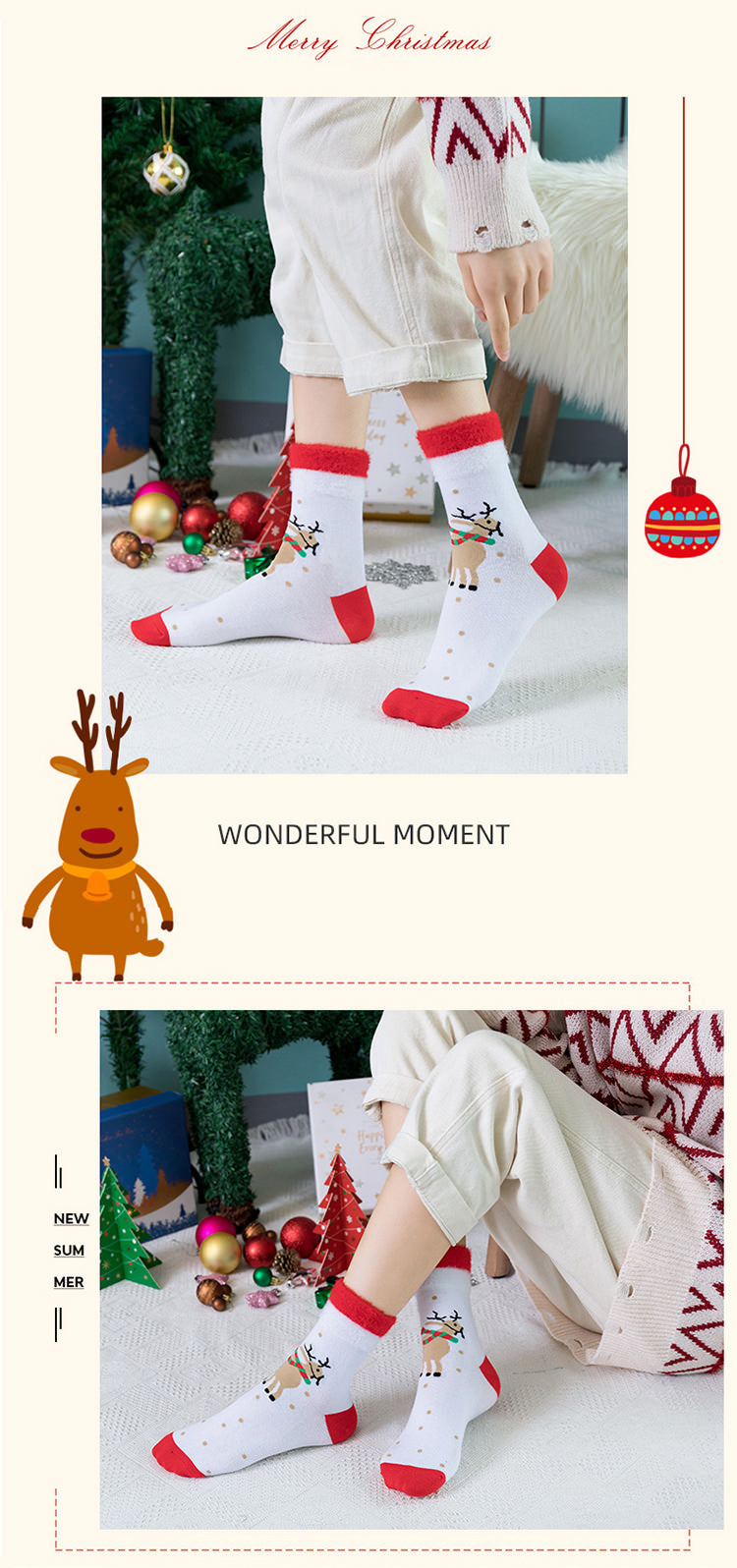 Mox Euro Style Christamas Socks Cute Stockings – FantaStreet