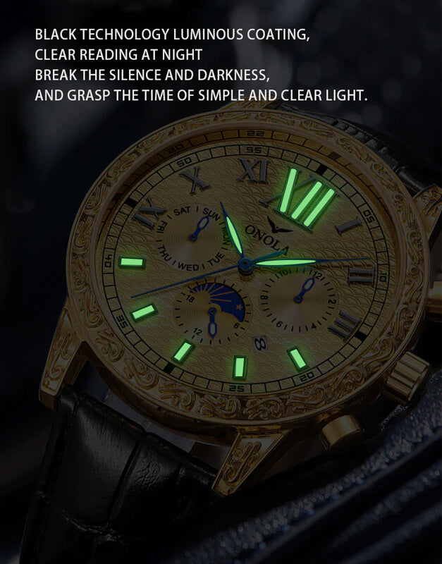 ONOLA 6814 Luminous Automatic Watch for Men