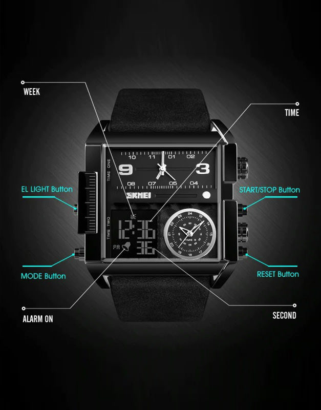 SKMEI 1584 Luxury Square Digital Watch