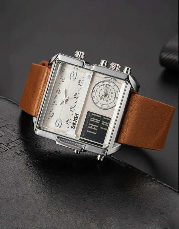 SKMEI 1584 Montre numérique carrée de luxe