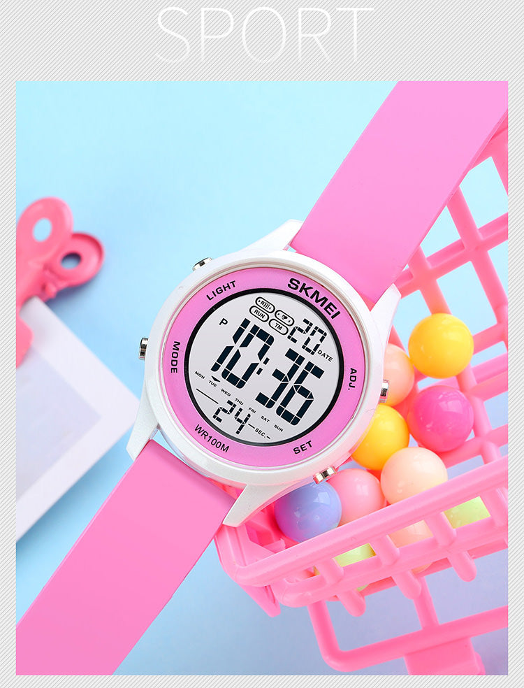 Reloj de pulsera digital para niños SKMEI 1758 con resistencia al agua de 100 m