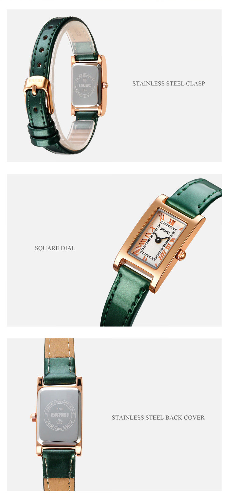 SKMEI 1783 Vintage Wristwatches for Small Wrists Women IP67