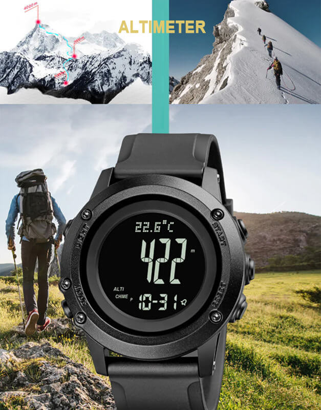 SKMEI 1793 Digital Compass Watch with Altimeter and Thermometer & Pressure