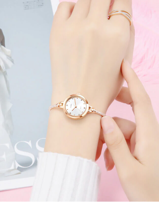 Reloj de pulsera de malla SKMEI 1805 para mujer