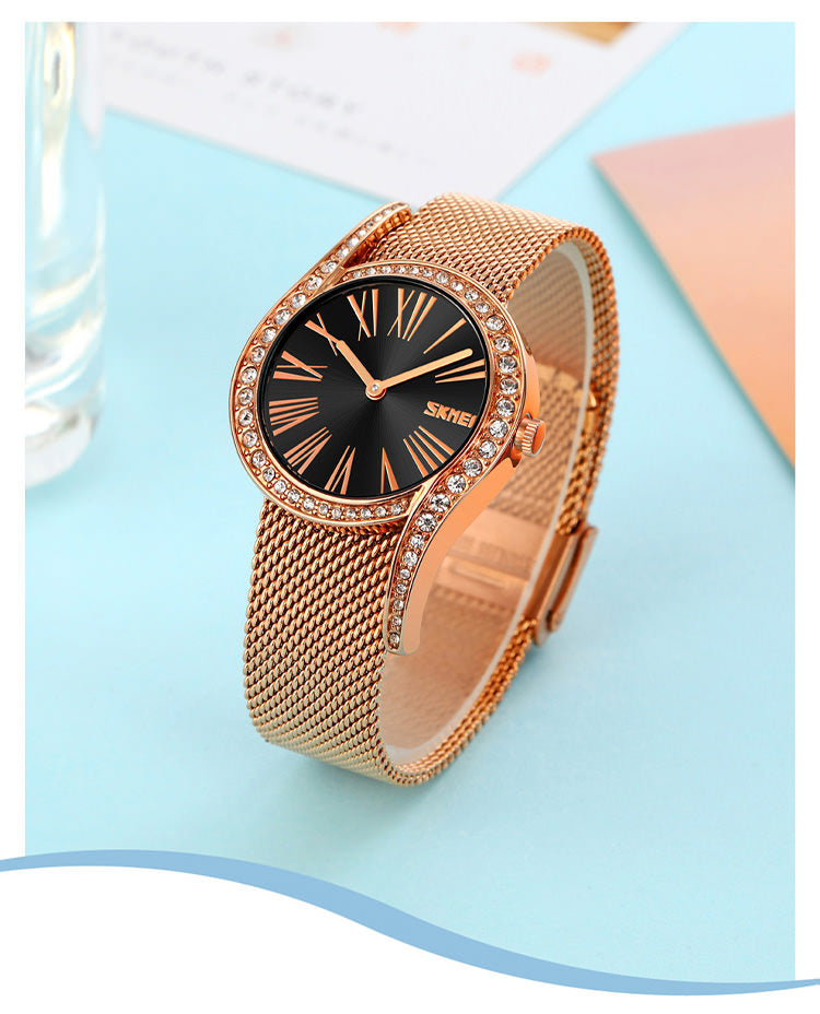 SKMEI 9252 Relojes de vestir con diamantes creativos para mujer