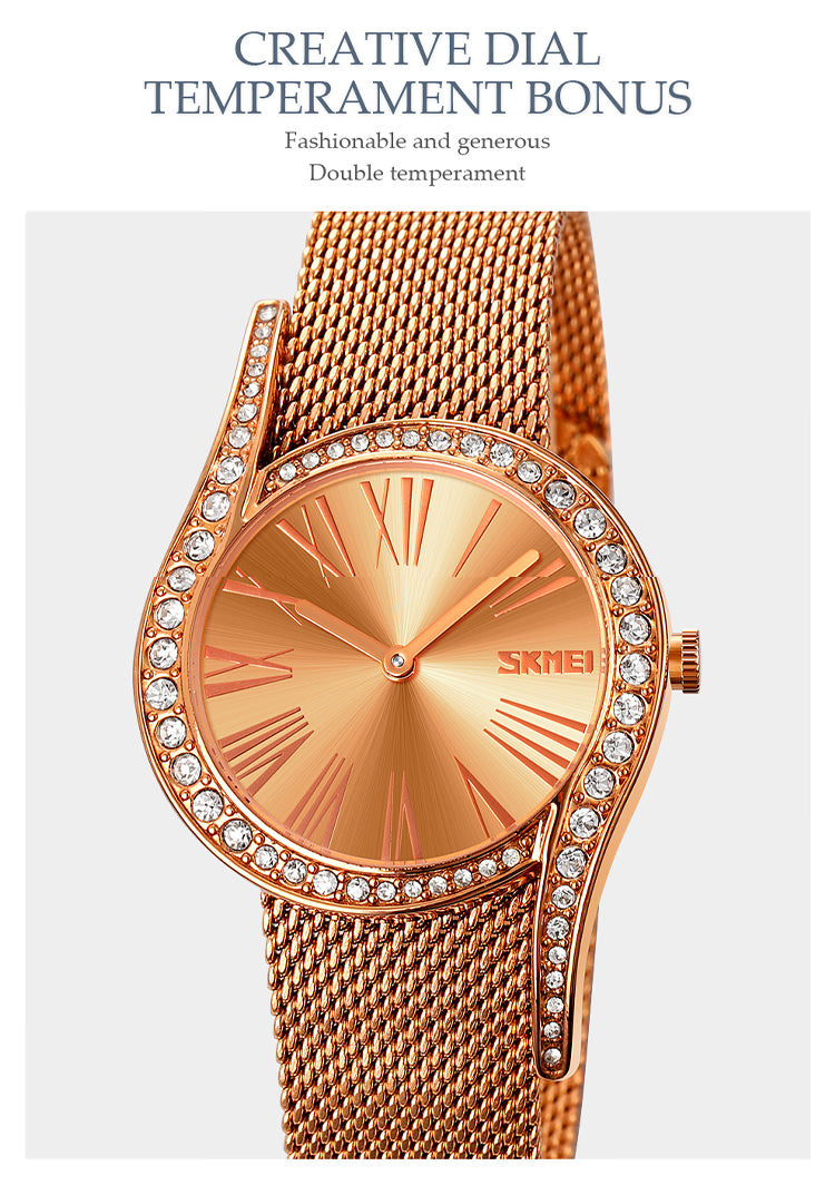 SKMEI 9252 Relojes de vestir con diamantes creativos para mujer