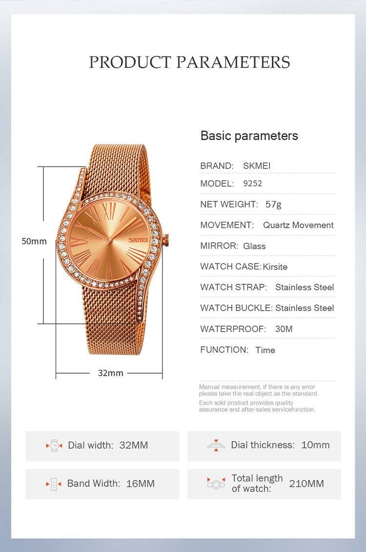 SKMEI 9252 Creative Diamond Dress Watches for Women