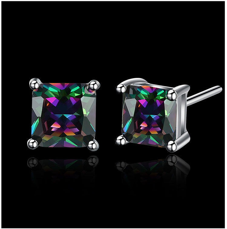 SKMEI LKN003 Square Zircon Earrings Studs