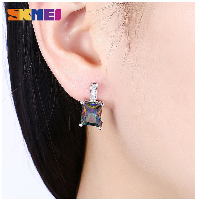 SKMEI LKN004 Rectangle Earrings Studs