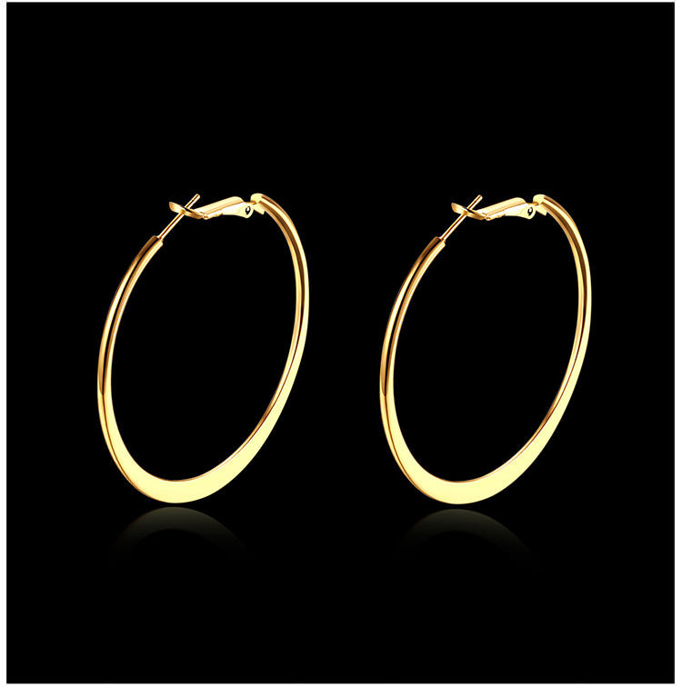 SKMEI LKN009 Simple Gold Plated Earrings