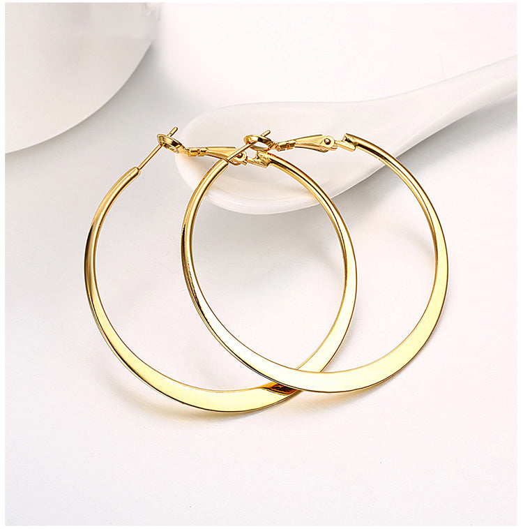 SKMEI LKN009 Simple Gold Plated Earrings