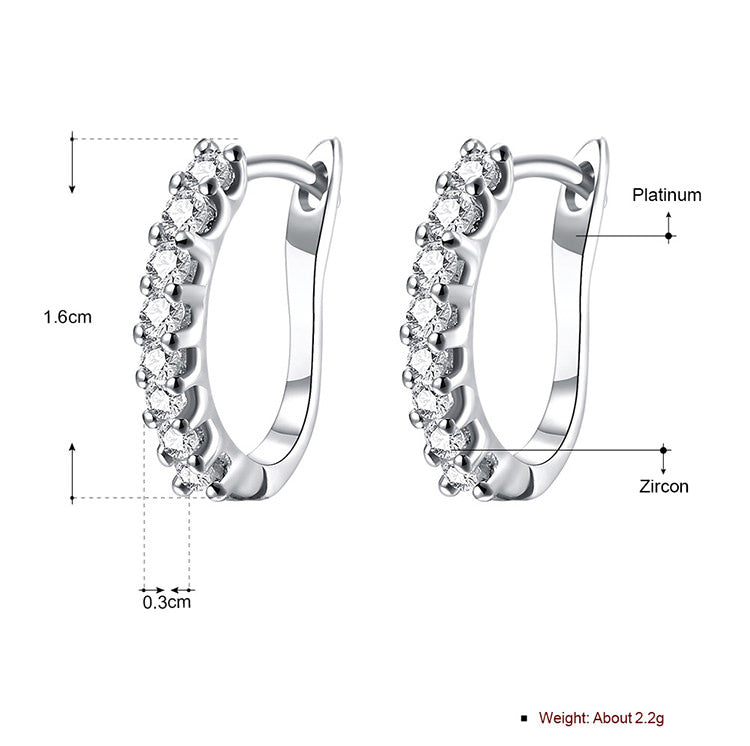 SKMEI LKN018 Zirconia Earrings Hoops