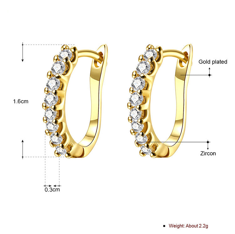 SKMEI LKN018 Zirconia Earrings Hoops