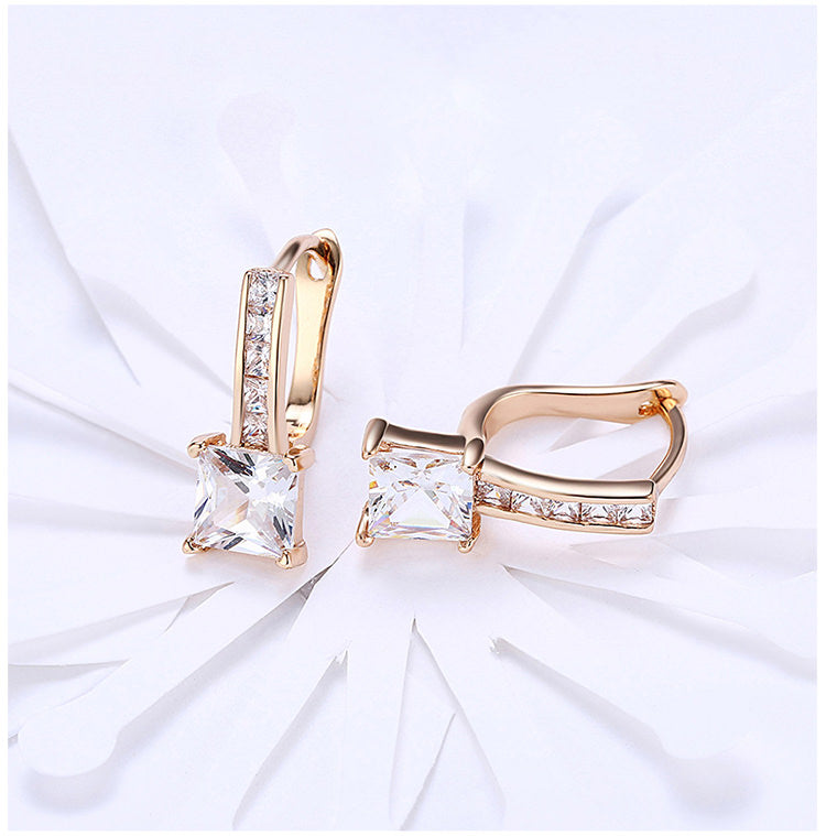 SKMEI LKN028 Gold Plated Diamond Ear Hoops