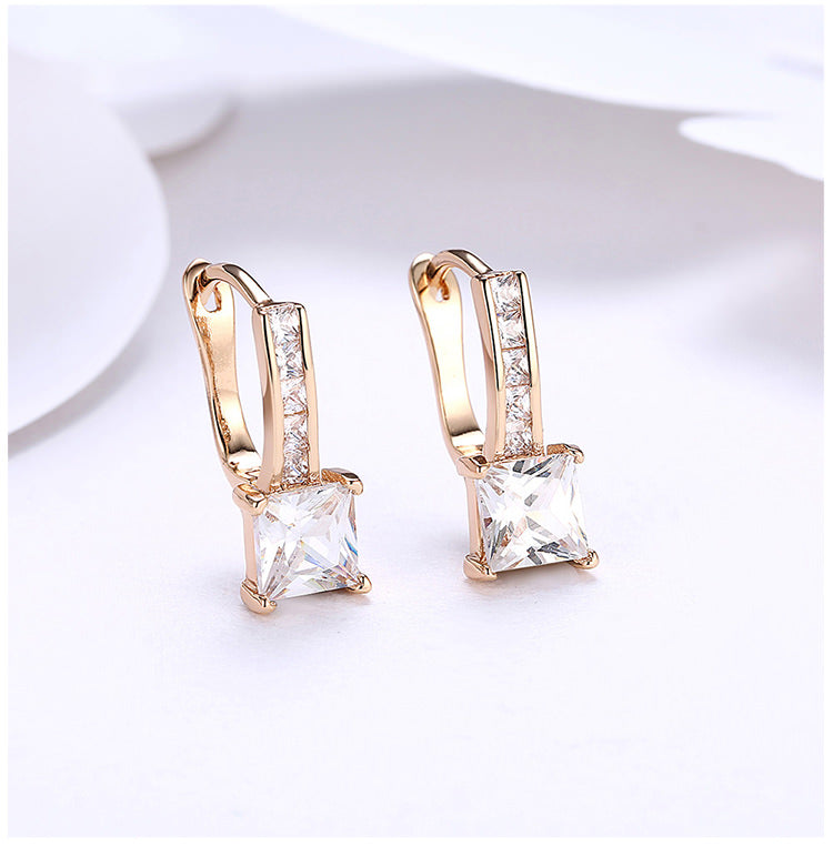 SKMEI LKN028 Gold Plated Diamond Ear Hoops