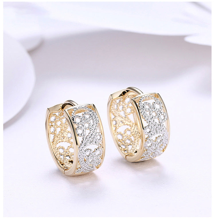 SKMEI LKN035 Hollow Pattern Earrings Hoops