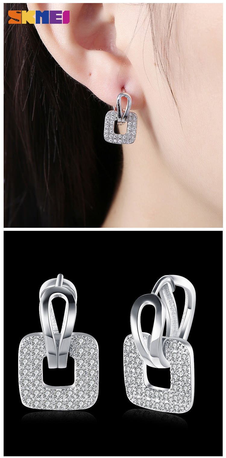 SKMEI LKN040 Square Drop Earrings for Ladies