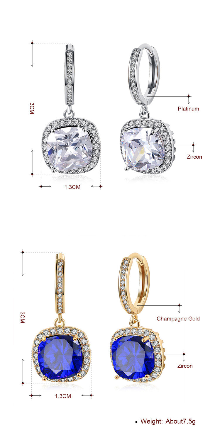 SKMEI LKN049 Grandes boucles d'oreilles en strass