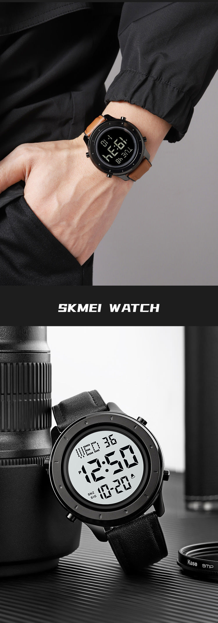 SKMEI Stylish Simple Watch w/ Layered Case