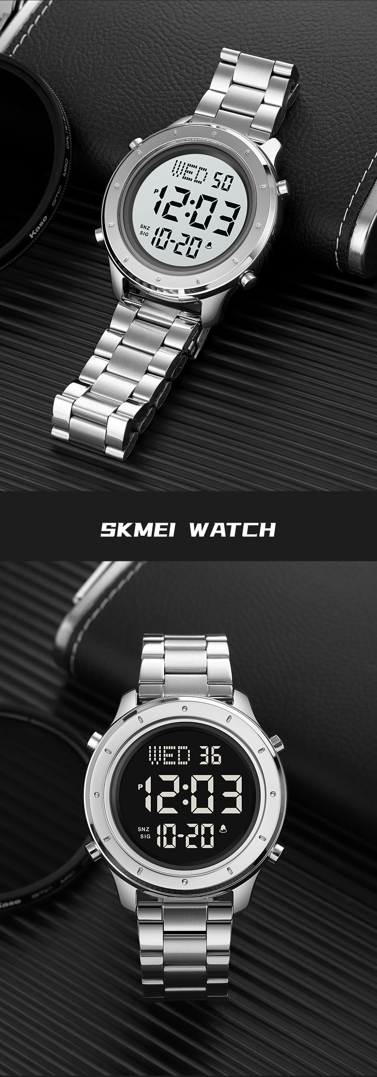 Montre simple et élégante SKMEI avec boîtier superposé