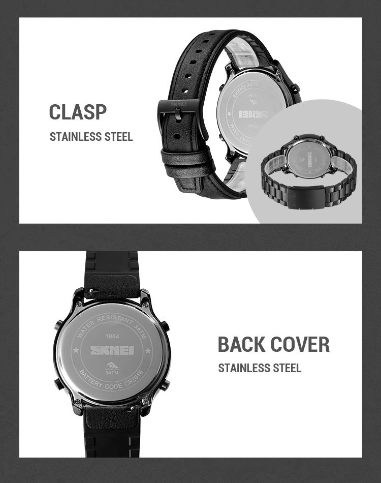 SKMEI Stylish Simple Watch w/ Layered Case