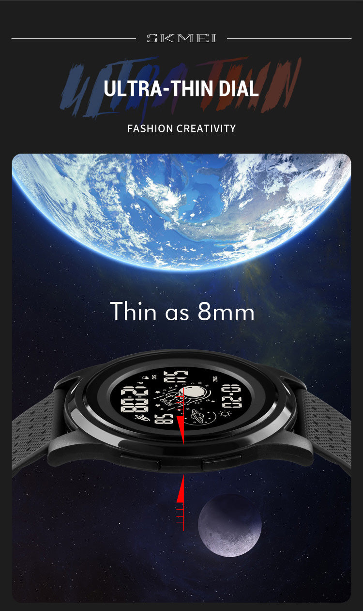 SKMEI Ultra-thin Watch Astronauts Style Wristwatch