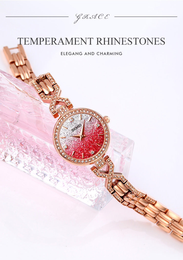 SKMEI 2001 romantique Ultra-mince montre-Bracelet strass Bracelet pour femmes