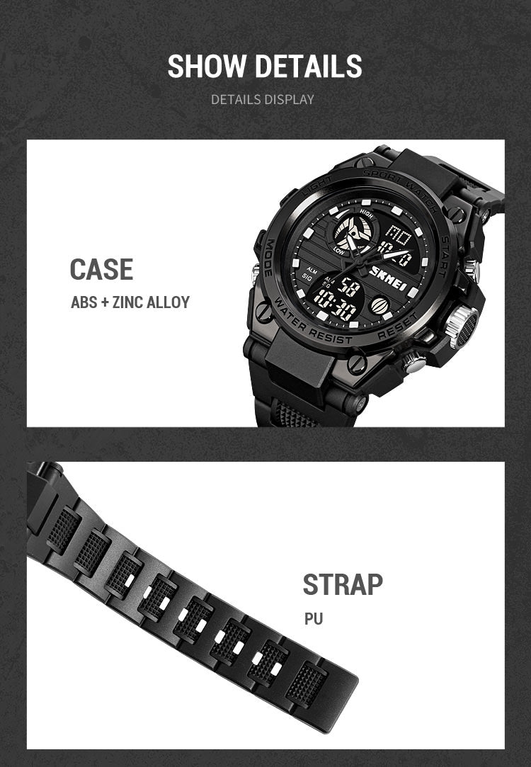 SKMEI 2031 Analog Digital Watch 50m Waterproof Sports Watch for Men