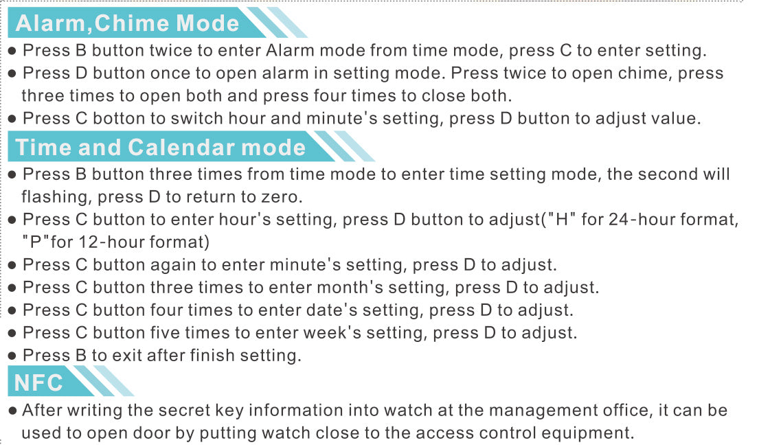 Manual del reloj digital para niños HWSK01