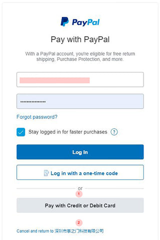 paypal login