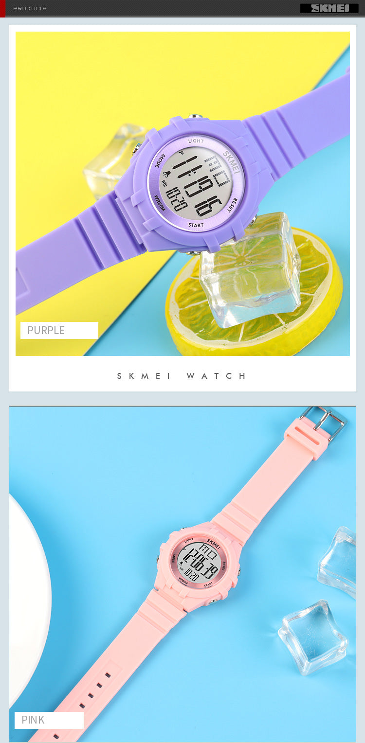 SKMEI 1716 Montres numériques pour enfants pour filles et garçons