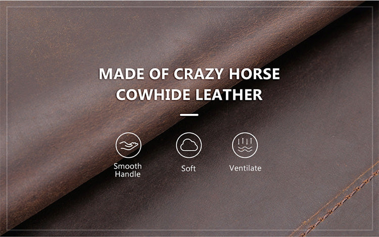 Crazy Horse Leather Watch Travel Case Luxury