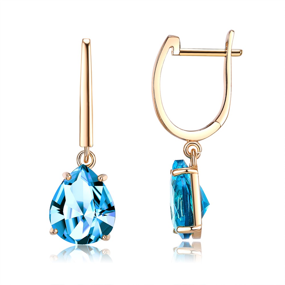 SKMEI KZCE301 Blue Heart Earrings Studs for Women