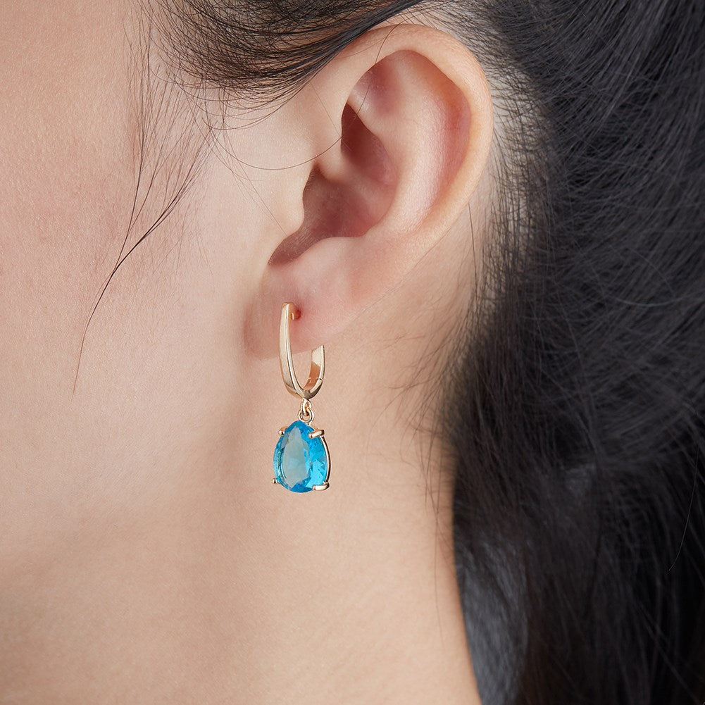 SKMEI KZCE301 Blue Heart Earrings Studs for Women