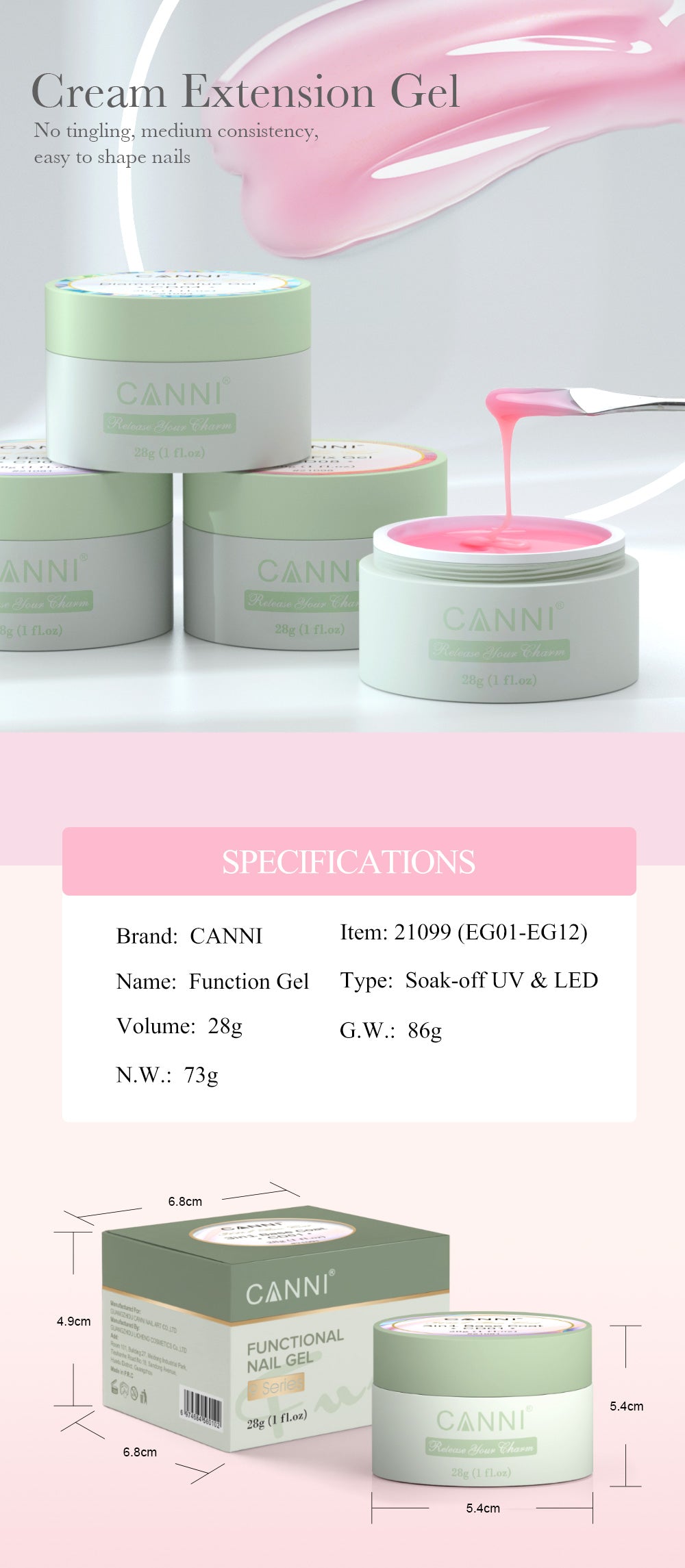 CANNI Cream Extension Gel