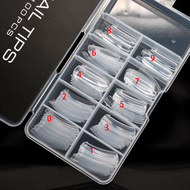 100 pcs Acrylic Nail Tips Moulds For Hard Jelly UV Poly Gel Gum