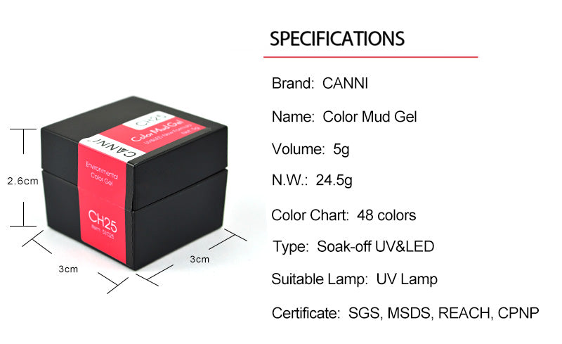 CANNI UV / LED Mud Gel - Features