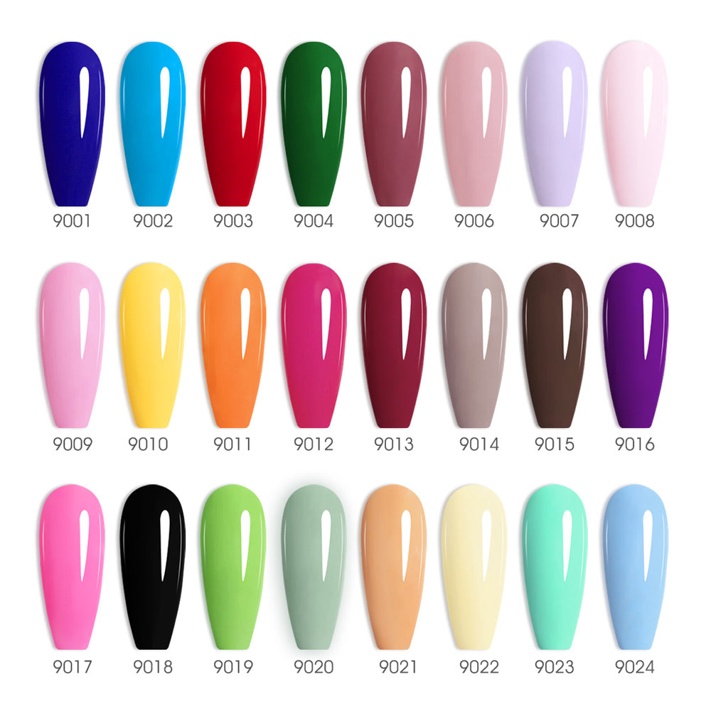 CANNI Hema Free UV Nail Gel Shade Card - 9001 to 9024