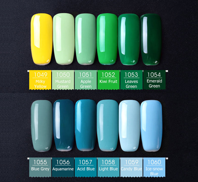 Premium Nail Gel Polish Shade Card 1001 to 1060