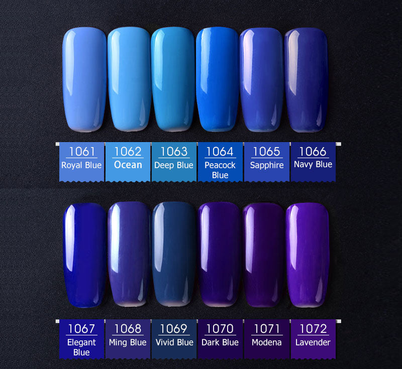 Premium Nail Gel Polish Shade Card 1001 to 1060