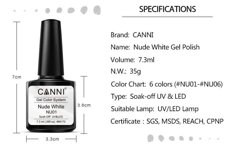 CANNI Nude White Gel Series Information