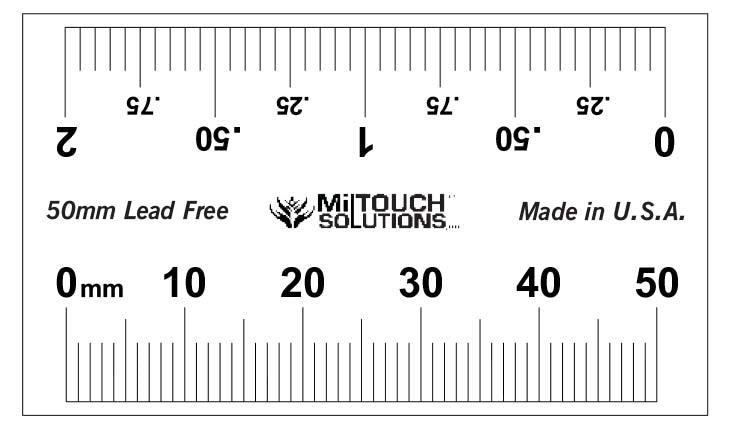 50 mm / 2" Dual Scale Radiopaque Ruler – MilTouch Solutions