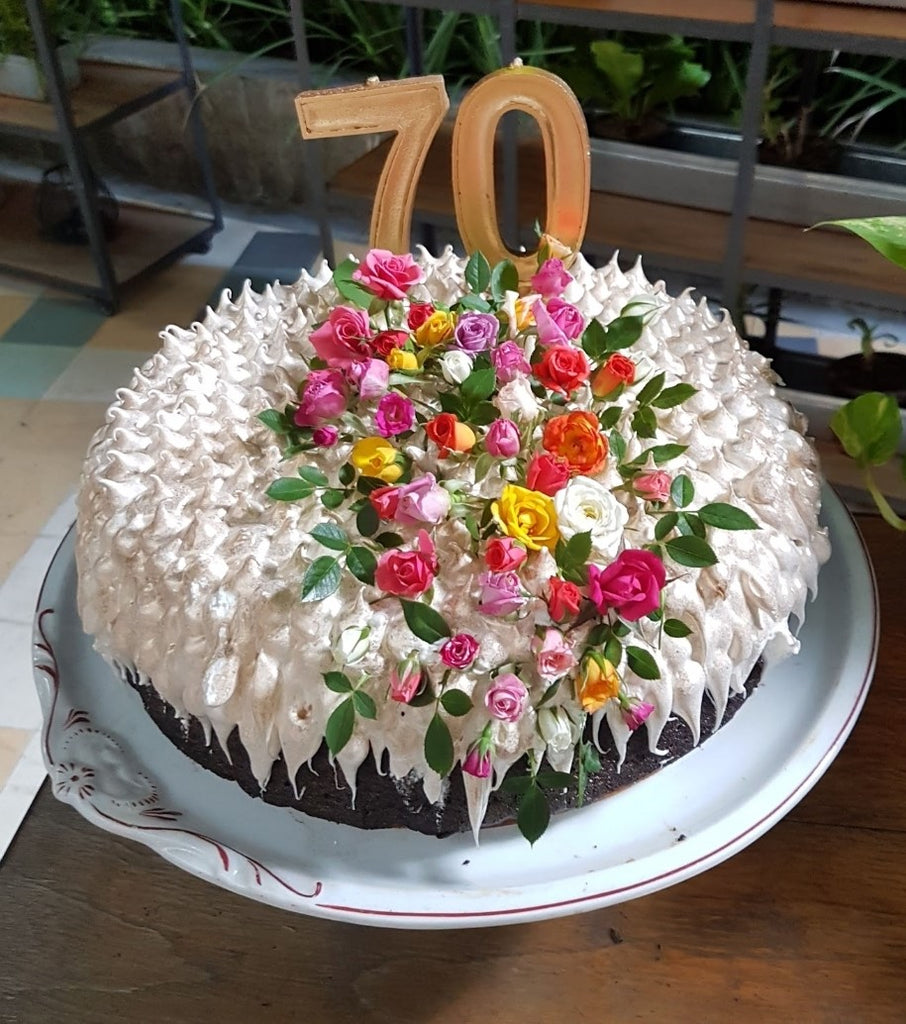 Torta con un jardín de rosas – Huerta de las Delicias