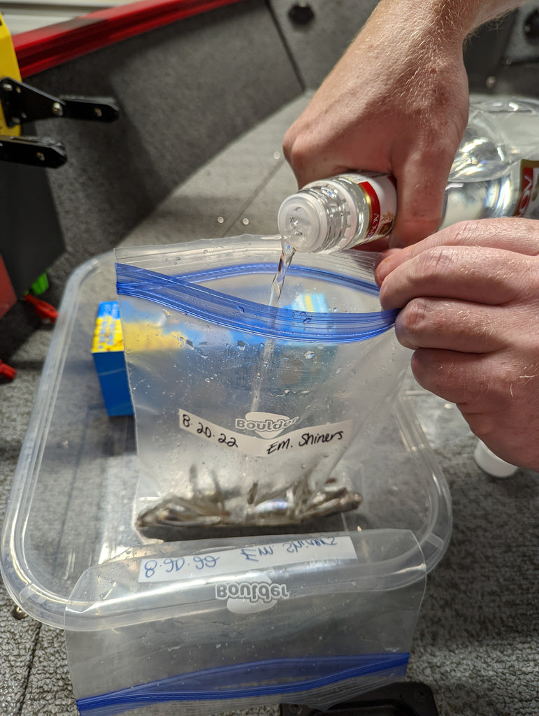 Vodka Shiners - Preserving minnows for later! – Fishing Addiction Gear